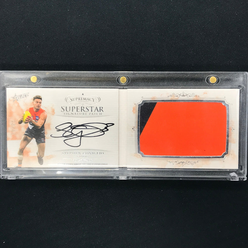 2019 Select AFL Supremacy STEPHEN CONIGLIO Superstar Signature Patch Auto 19/25