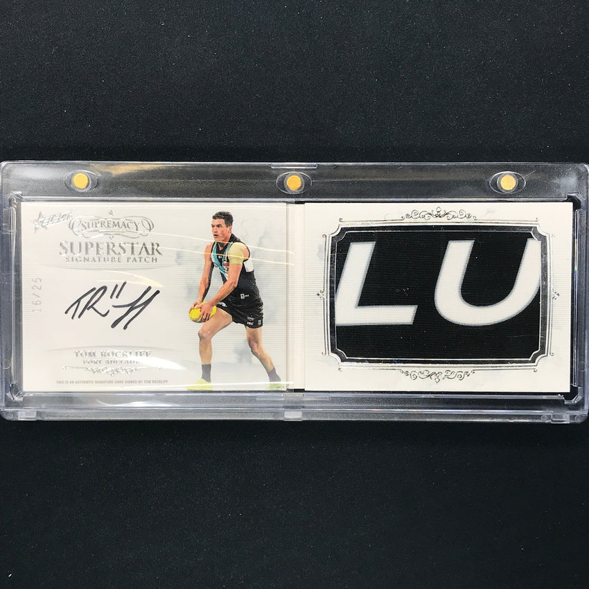 2021 Select AFL Supremacy TOM ROCKLIFF Superstar Signature Patch Booklet 16/25