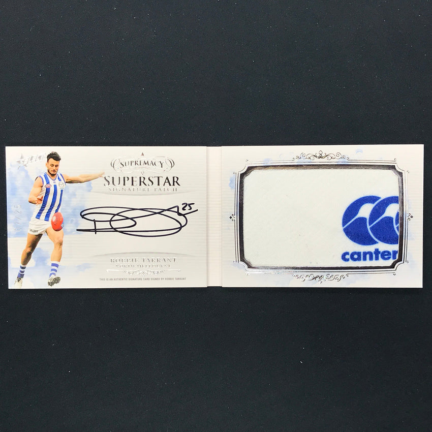 2019 Select AFL Supremacy ROBBIE TARRANT Superstar Signature Patch Booklet 7/25