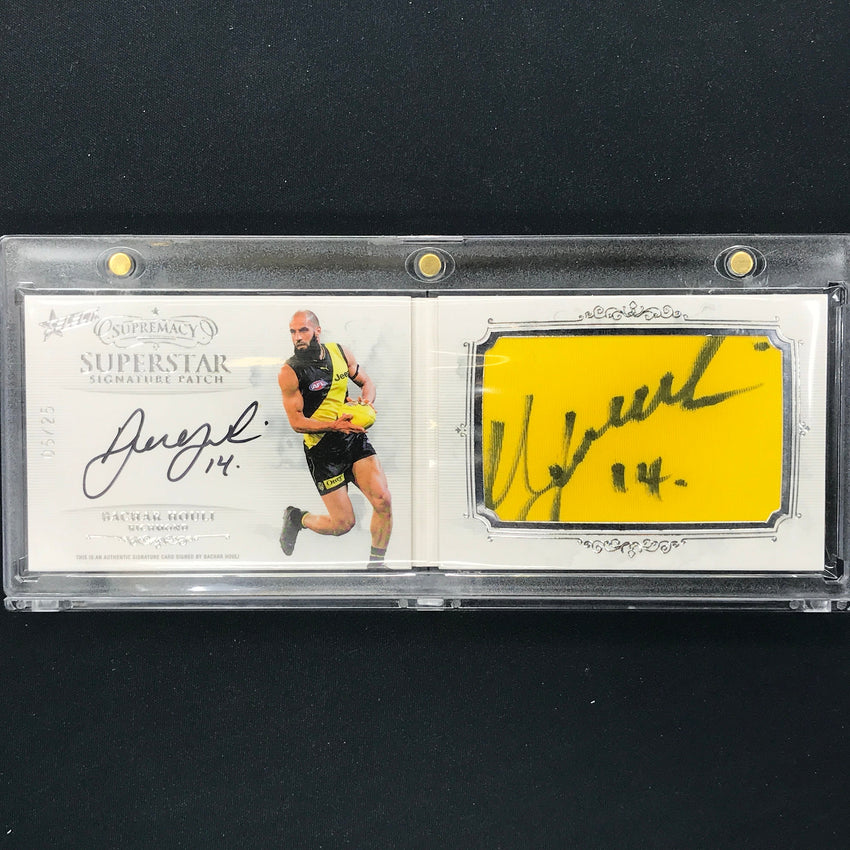 2021 Select AFL Supremacy BACHAR HOULI Superstar Signature Patch Booklet 05/25