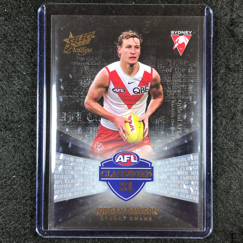 2022 Select AFL Prestige JORDAN DAWSON Classified 25/60 #31