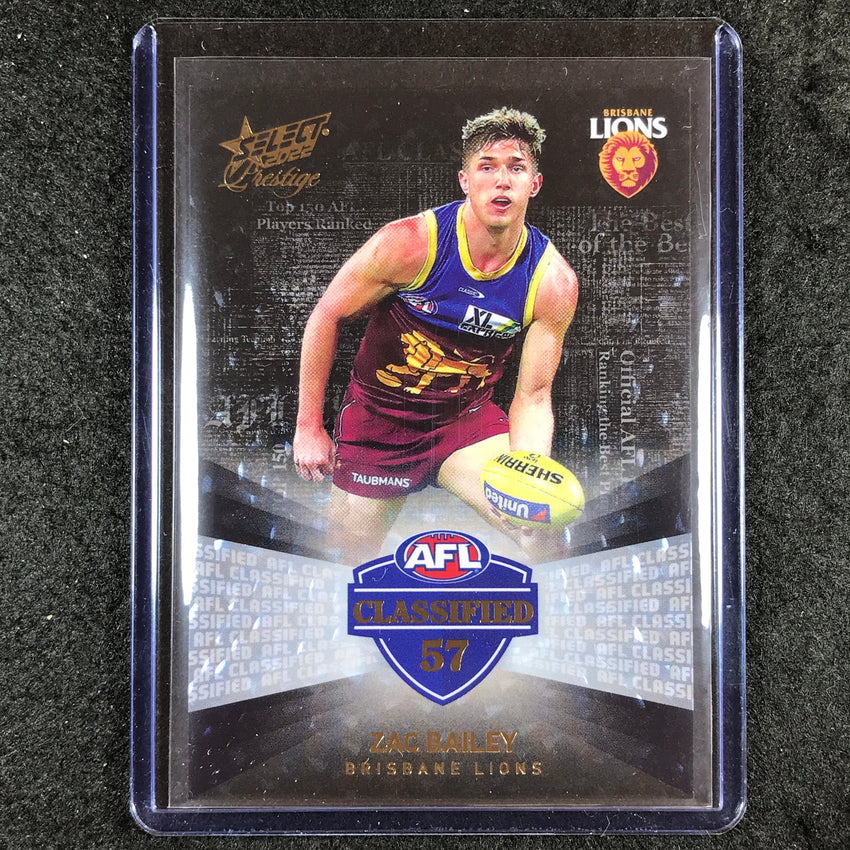 2022 Select AFL Prestige ZAC BAILEY Classified 31/60 #57