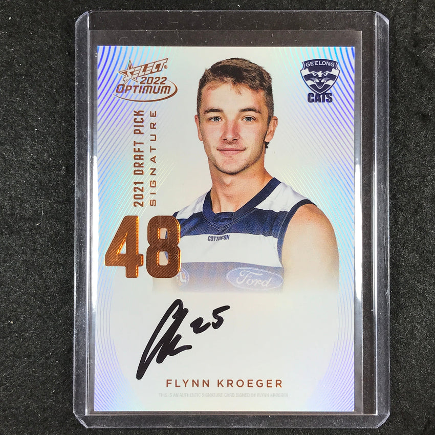 2022 Select AFL Optimum FLYNN KROEGER 2021 Draft Pick Signature Copper 120/170