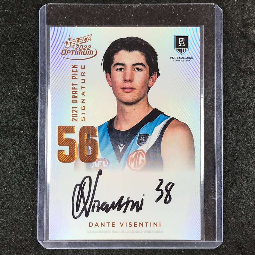 2022 Select AFL Optimum DANTE VISENTINI 2021 Draft Pick Signature Copper 65/170