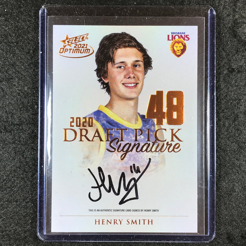 2021 Select AFL Optimum HENRY SMITH 2020 Draft Pick Signature Copper 87/170 #48