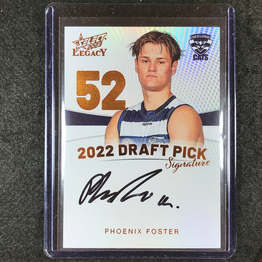 2023 Select AFL Legacy PHOENIX FOSTER 2022 Draft Pick Signature Copper 24/175