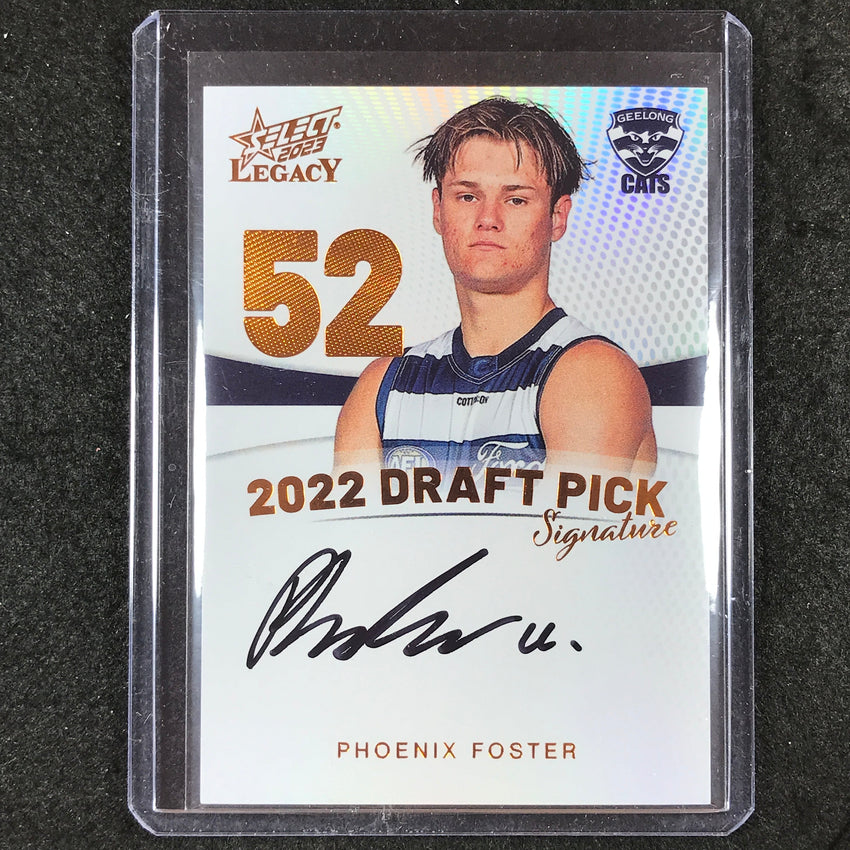 2023 Select AFL Legacy PHOENIX FOSTER 2022 Draft Pick Signature Copper 60/175