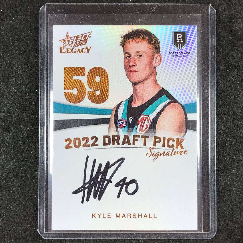 2023 Select AFL Legacy KYLE MARSHALL 2022 Draft Pick Signature Copper 14/175 #59