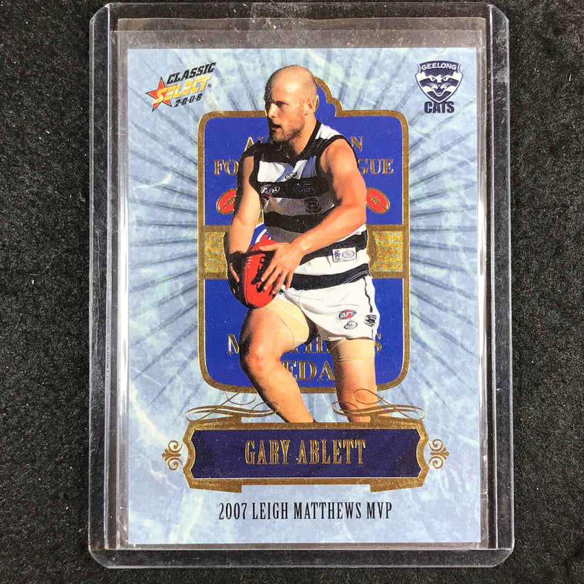 2008 Select AFL Classic GARY ABLETT 2007 Leigh Matthews MVP Medal Winner #MC5