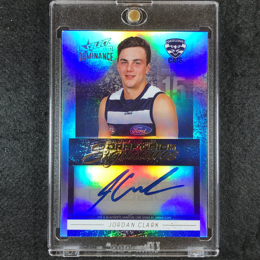 2019 Select AFL Dominance JORDAN CLARK 2018 Draft Pick Signature 116/175 #7