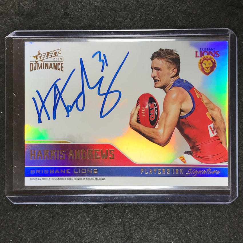 2019 Select AFL Dominance HARRIS ANDREWS Players Ink Signature Auto 26/175 #2