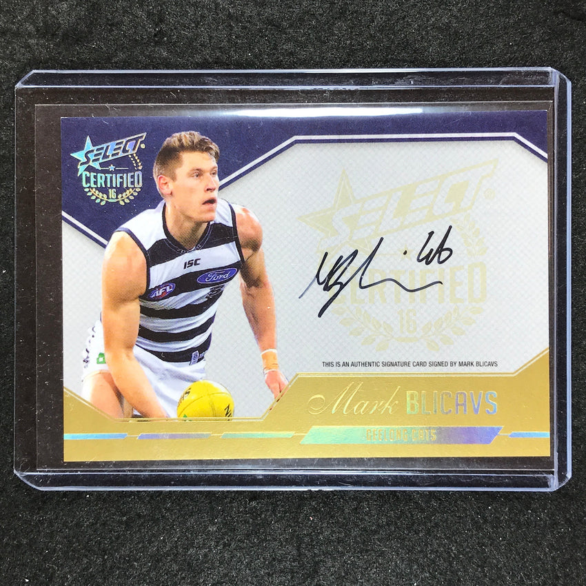 2016 Select AFL Certified MARK BLICAVS Certified Signature Auto 116/240 #13