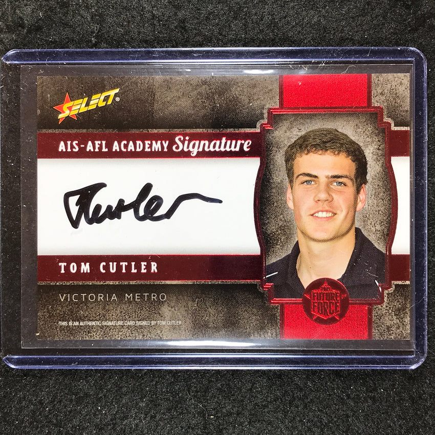 2013 Select AFL Future Force TOM CUTLER Academy Signature Red 161/200 #FFRS17