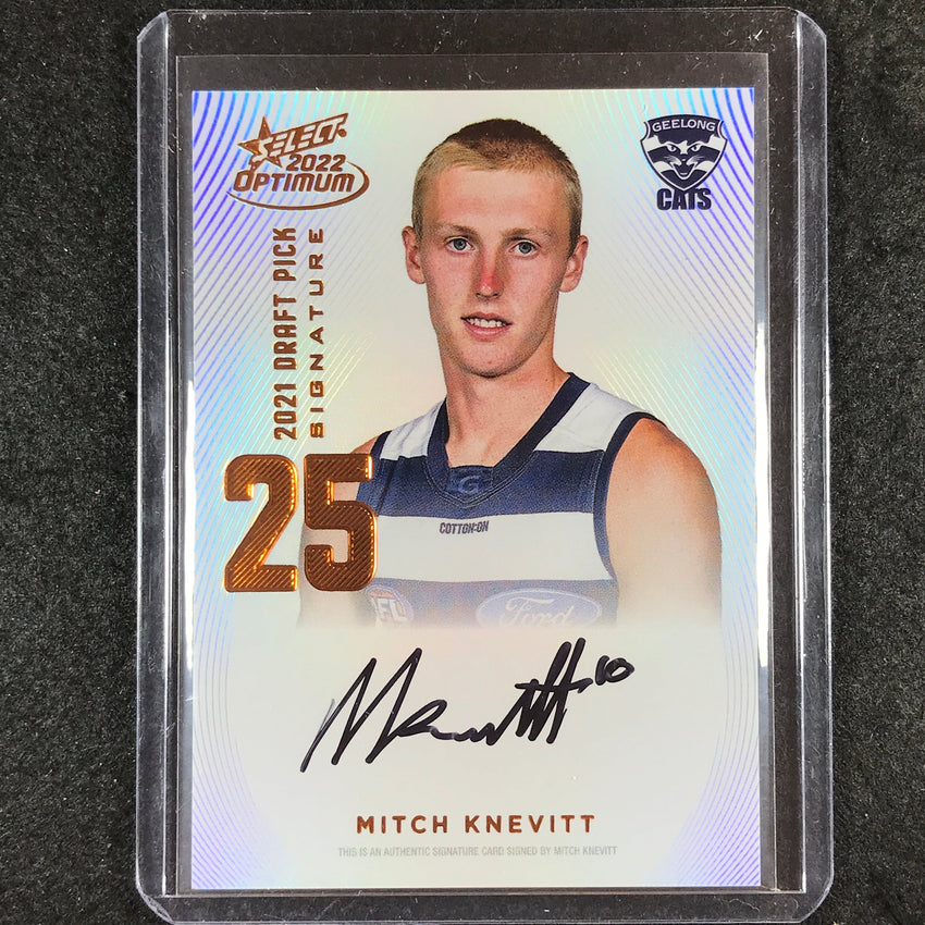 2022 Select AFL Optimum MITCH KNEVITT 2021 Draft Pick Signature Copper 50/170