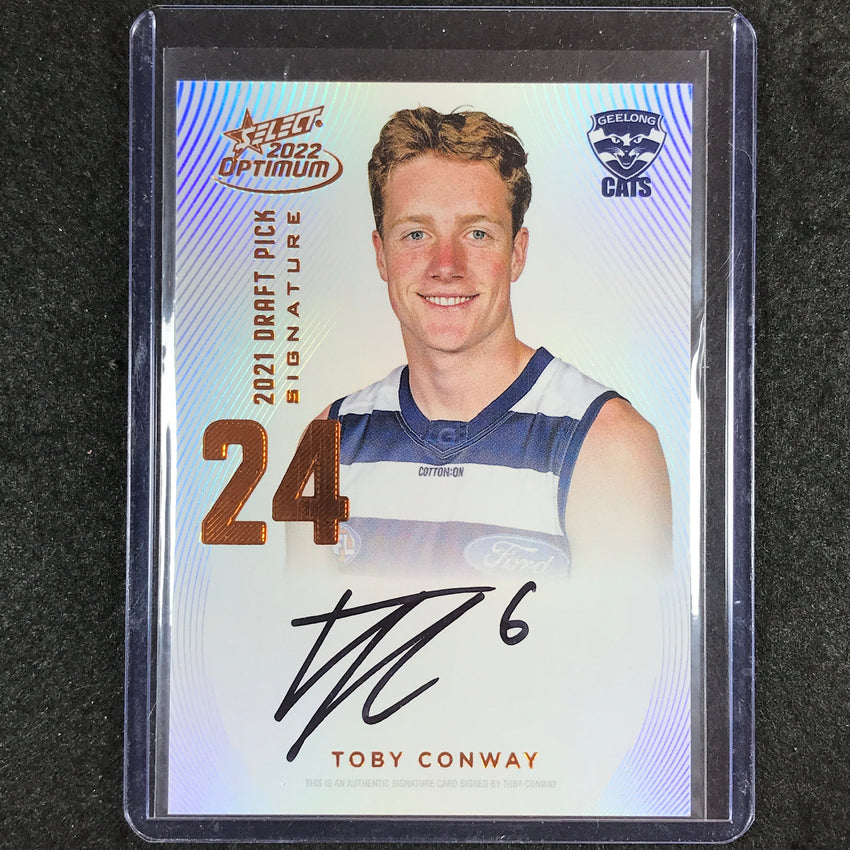 2022 Select AFL Optimum TOBY CONWAY 2021 Draft Pick Signature Copper 162/170 #24