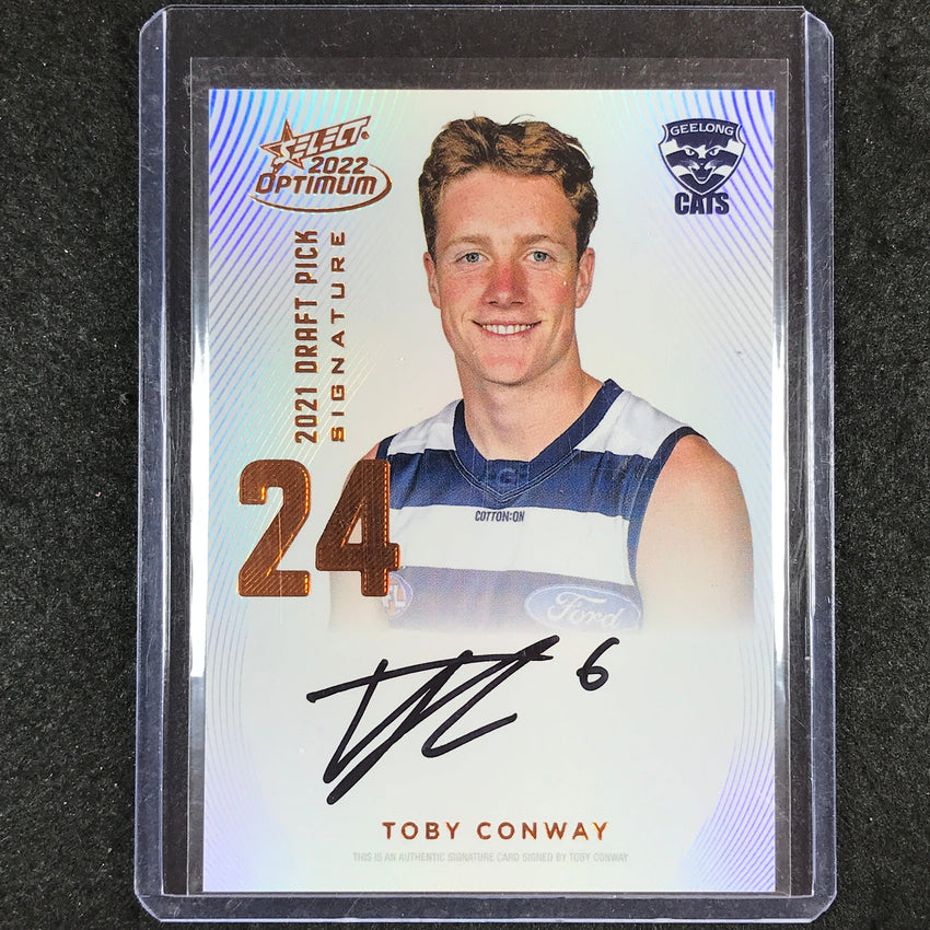 2022 Select AFL Optimum TOBY CONWAY 2021 Draft Pick Signature Copper 169/170 #24