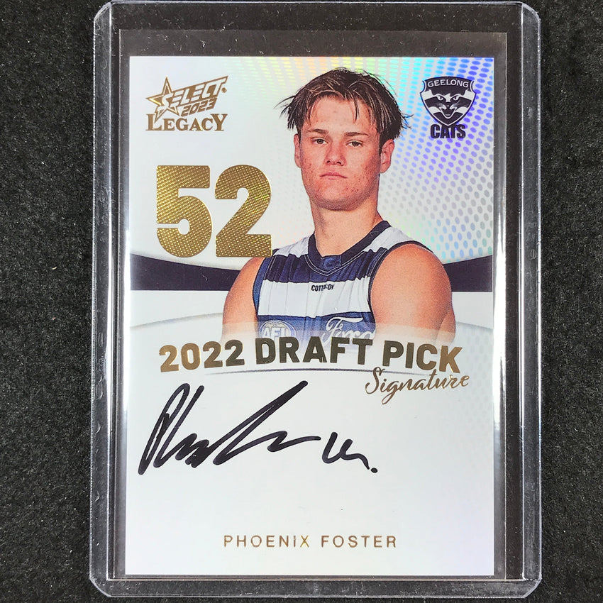 2023 Select AFL Legacy PHOENIX FOSTER 2022 Draft Pick Signature Gold 37/90 #52