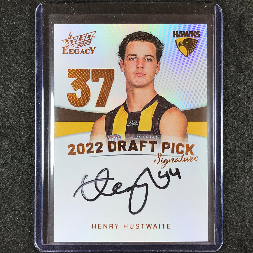2023 Select AFL Legacy HENRY HUSTWAITE 2022 Draft Pick Signature Copper 51/175