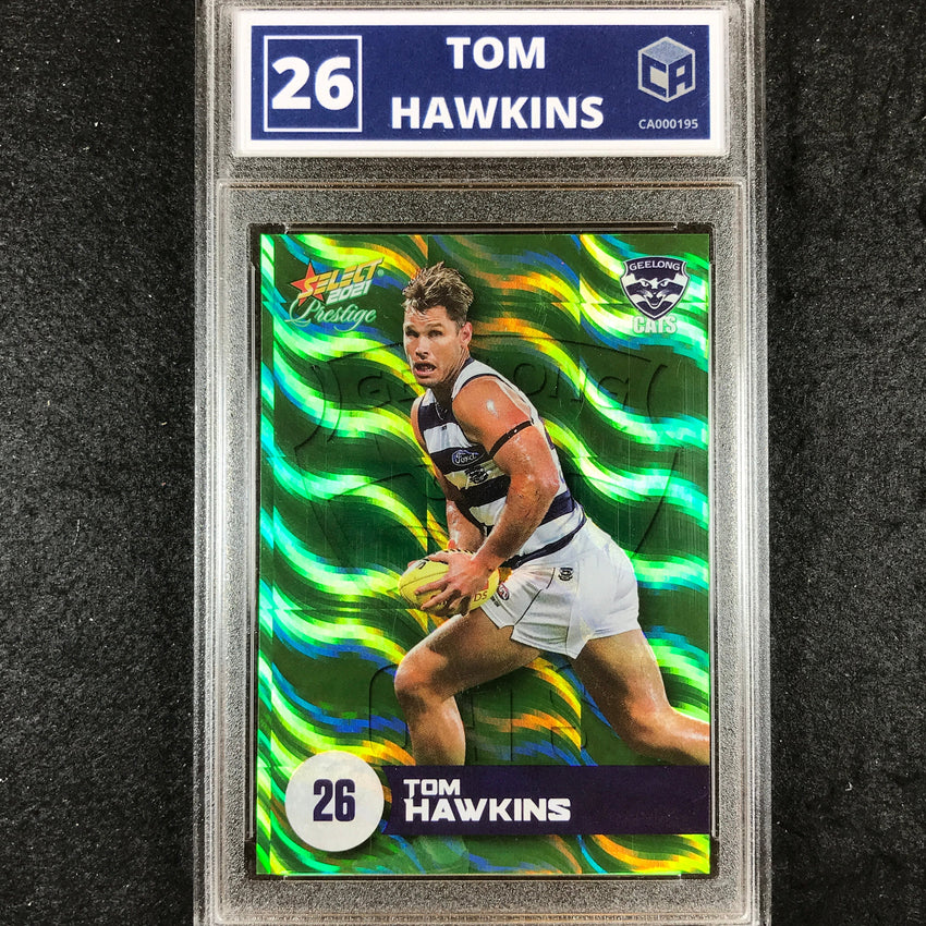 2021 Select AFL Prestige TOM HAWKINS Green 36/60 Slabbed