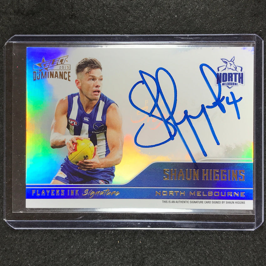 2019 Select AFL Dominance SHAUN HIGGINS Players Ink Signature Auto 54/175 #12