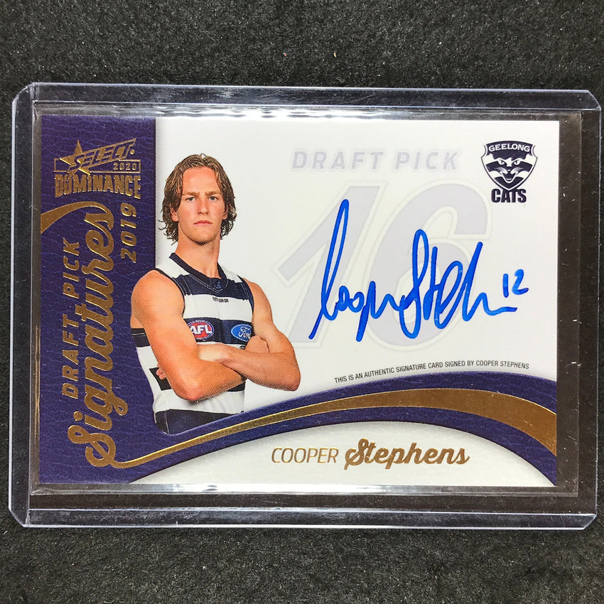 2020 Select AFL Dominance COOPER STEPHENS 2019 Draft Pick Signature 12/175 #7