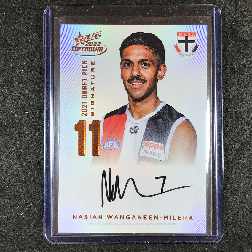 2022 Select AFL Optimum WANGANEEN-MILERA Draft Pick Signature Copper 60/170 #11