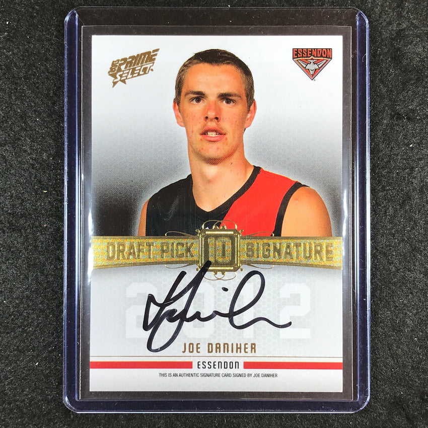 2013 Select AFL Prime JOE DANIHER 2012 Draft Pick Signature Auto 90/280 #10