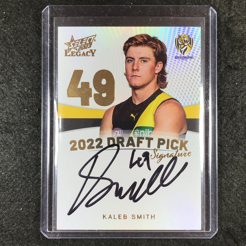 2023 Select AFL Legacy KALEB SMITH 2022 Draft Pick Signature Auto Gold 41/90 #49