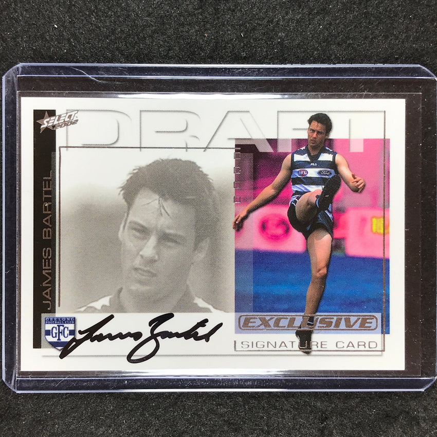 2002 Select AFL Exclusive JAMES BARTEL Draft Pick Signature Auto #DS8