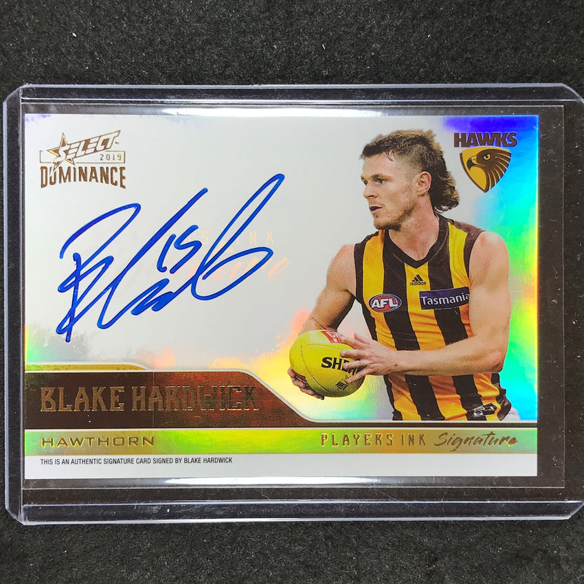 2019 Select AFL Dominance BLAKE HARDWICK Players Ink Signature Auto 101/175 #10