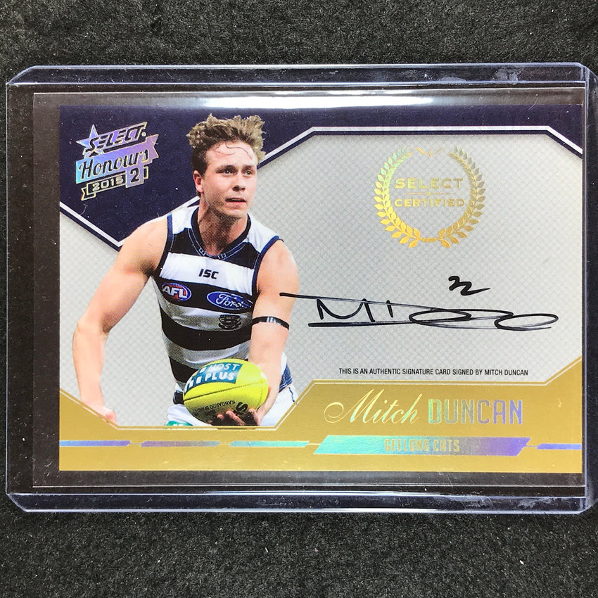 2015 Select AFL Series 2 Honours 2 MITCH DUNCAN Certified Signature Auto 3/400