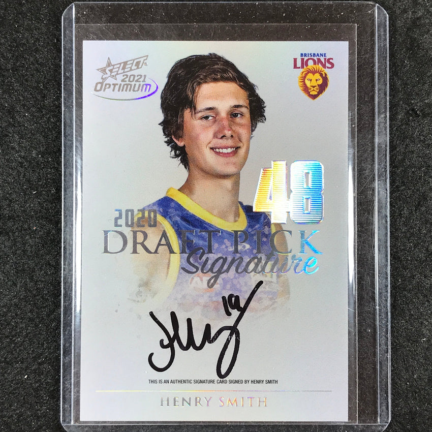 2021 Select AFL Optimum HENRY SMITH 2020 Draft Pick Signature Platinum 20/40 #48