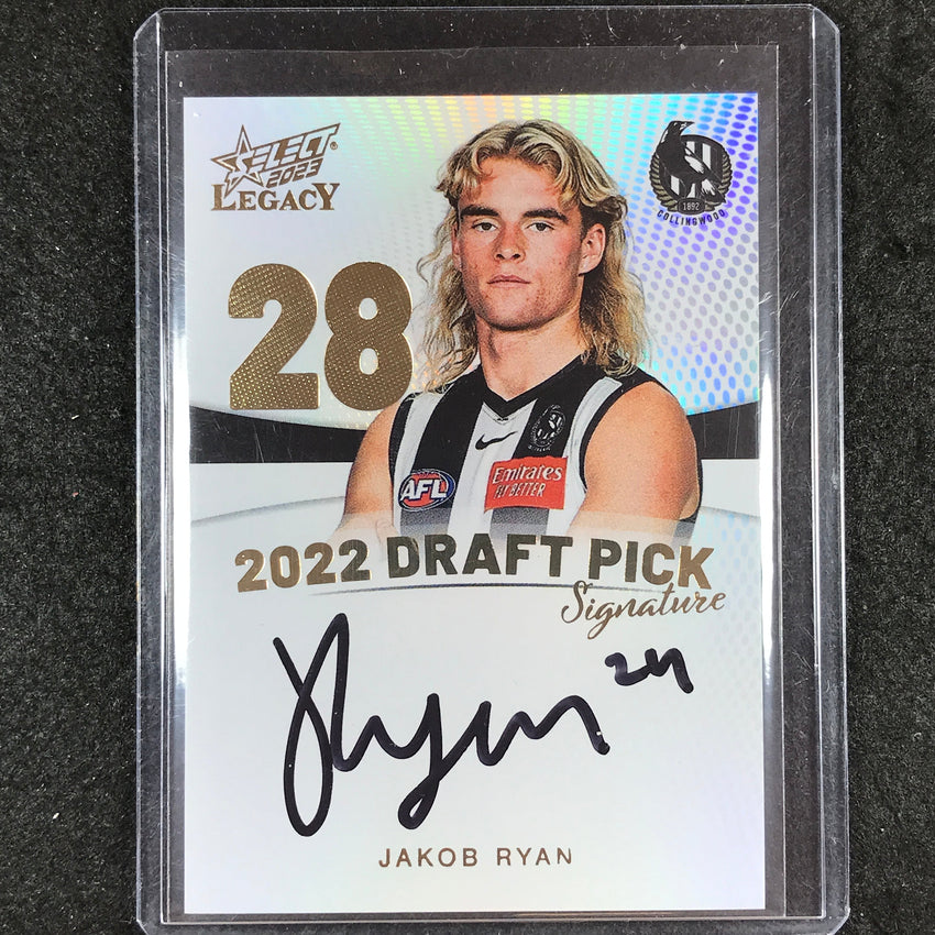 2023 Select AFL Legacy JAKOB RYAN 2022 Draft Pick Signature Gold 50/90 #28