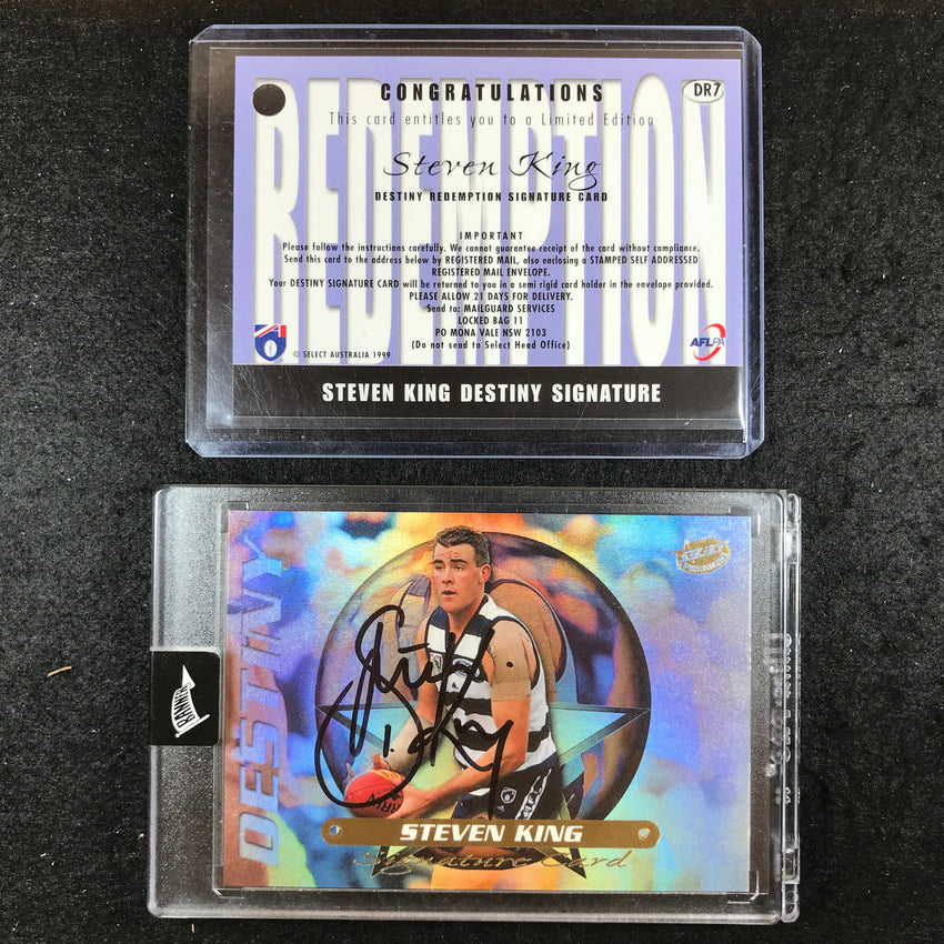 1999 Select AFL Premiere STEVIN KING Destiny Signature Auto Redemption 189/280