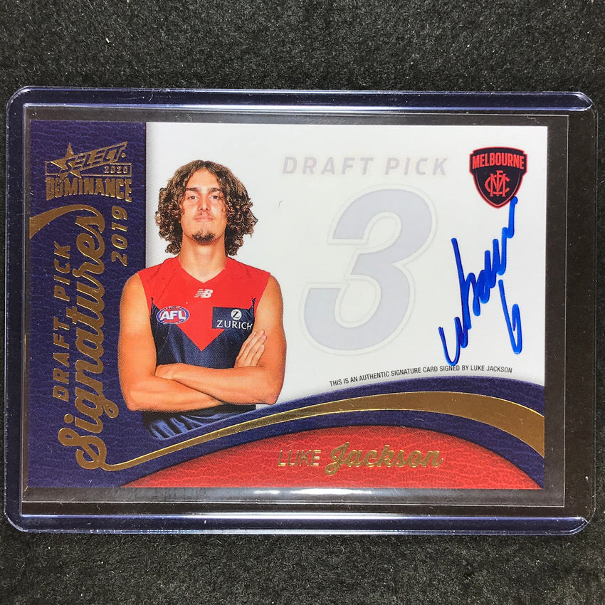 2020 Select AFL Dominance LUKE JACKSON 2019 Draft Pick Signature Auto 36/175 #11
