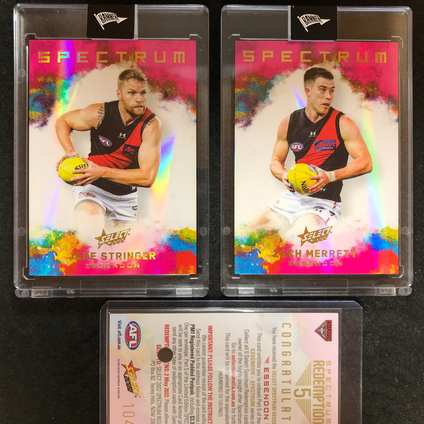 2022 Select AFL Spectrum MERRETT STRINGER Spectrum Redemption 5 104/125 #48-49