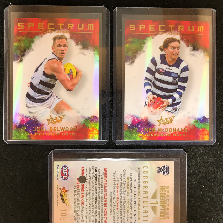 2022 Select AFL Spectrum SELWOOD MCDONALD Spectrum Redemption 1 106/125 #60-61