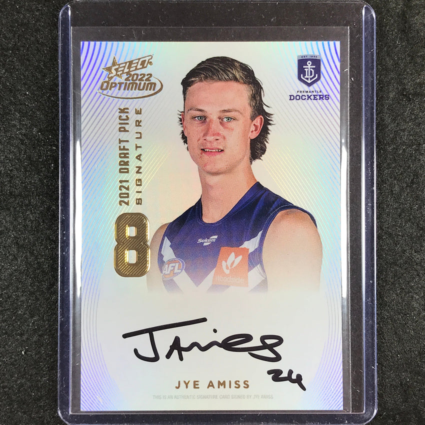 2022 Select AFL Optimum JYE AMISS 2021 Draft Pick Signature Gold 60/85 #8
