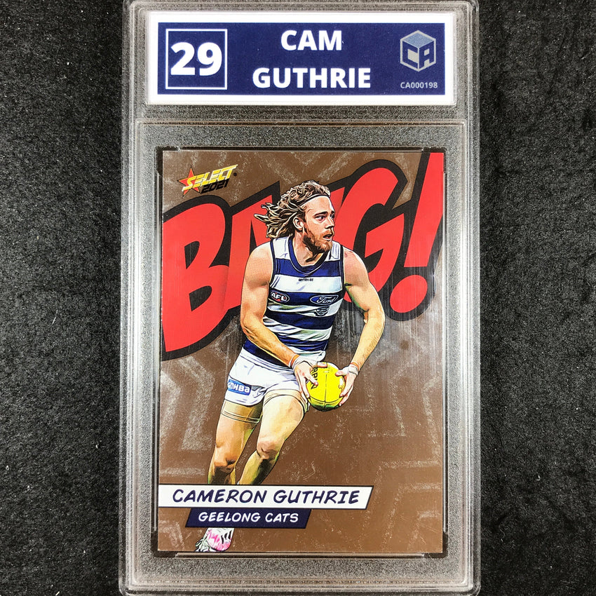 2021 Select AFL Footy Stars CAMERON GUTHRIE Bang! 1/210 #50 Slabbed