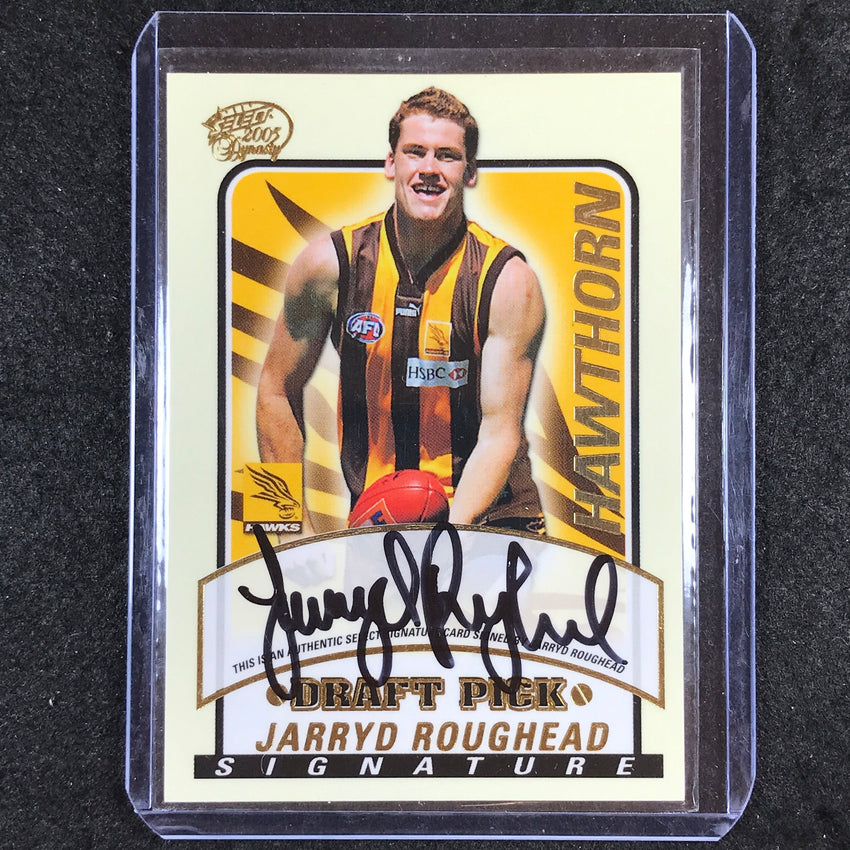 2005 Select AFL Dynasty JARRYD ROUGHEAD Draft Pick Signature Auto 36/600 #2