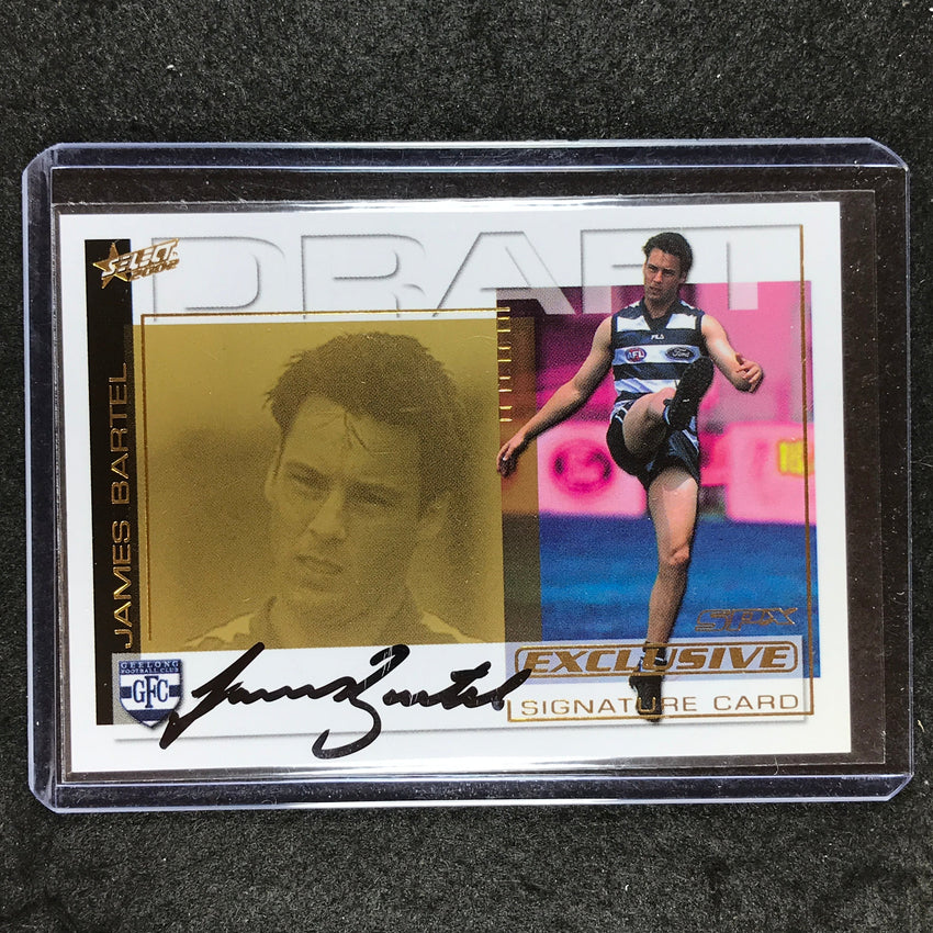 2002 Select AFL Exclusive SPx JAMES BARTEL Draft Pick Signature Auto #8