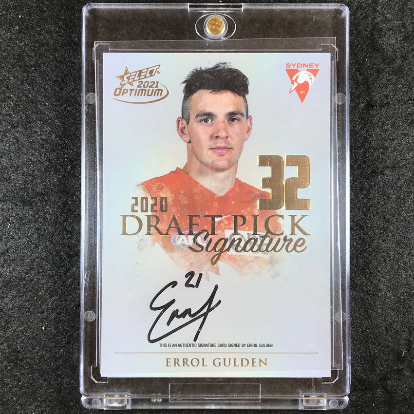 2021 Select AFL Optimum ERROL GULDEN 2020 Draft Pick Signature Gold 35/85 #32