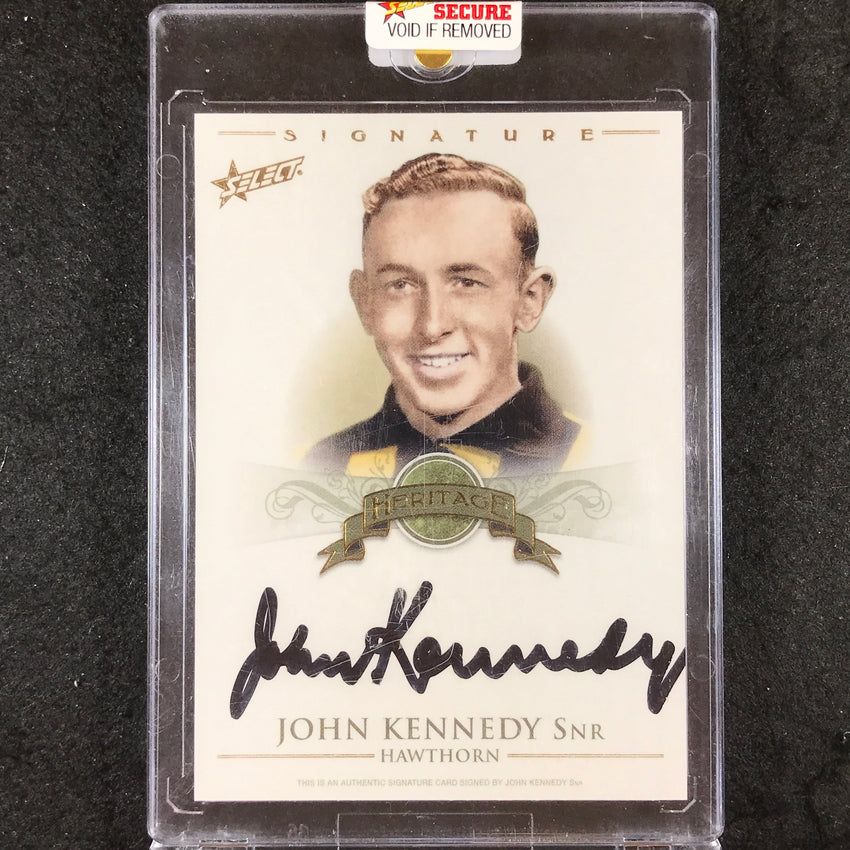 2009 Select AFL Heritage JOHN KENNEDY SNR Hertiage Signature Auto 98/100