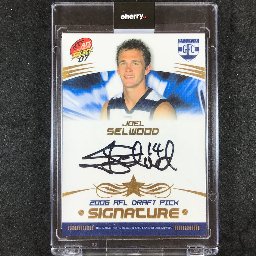 2007 Select AFL Supreme JOEL SELWOOD 2006 Draft Pick Signature Auto 389/450