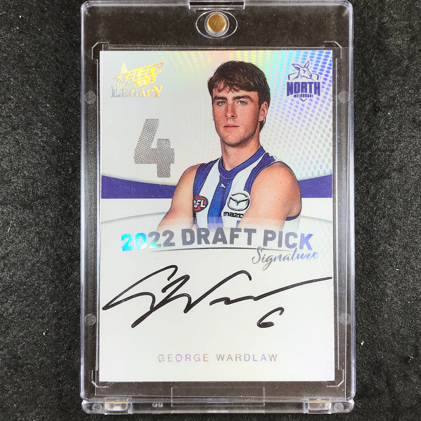 2023 Select AFL Legacy GEORGE WARDLAW 2022 Draft Pick Signature Platinum 26/40