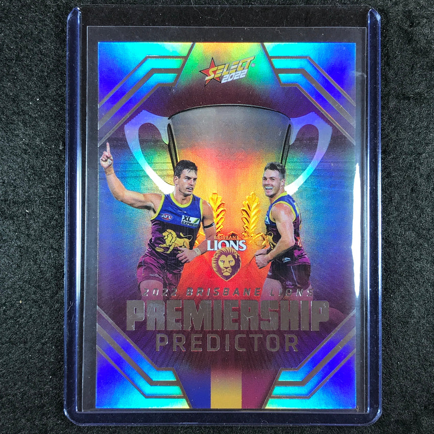 2022 Select AFL Footy Stars BRISBANE Premiership Predictor Platinum 2/185 #2