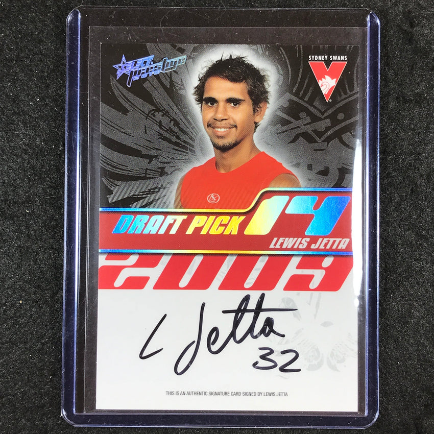 2010 Select AFL Prestige LEWIS JETTA Draft Pick Signature 330/400 #DP14