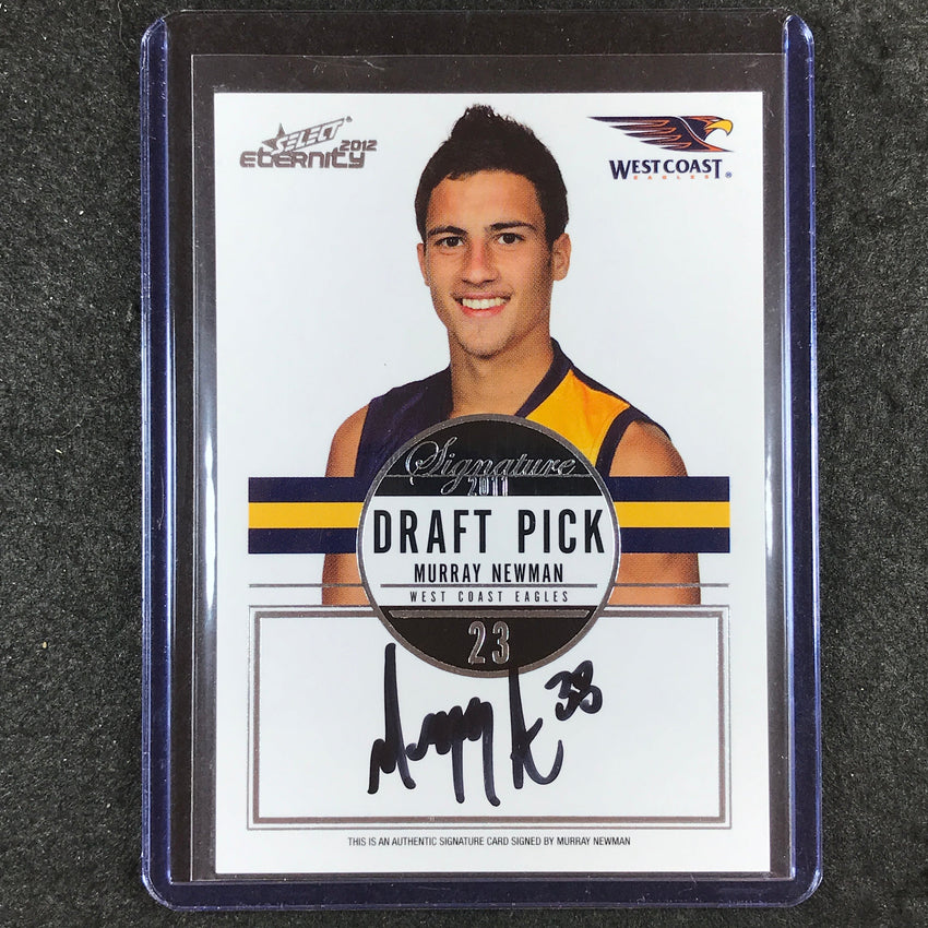2012 Select AFL Eternity MURRAY NEWMAN 2011 Draft Pick Signature 232/300 #DPS13