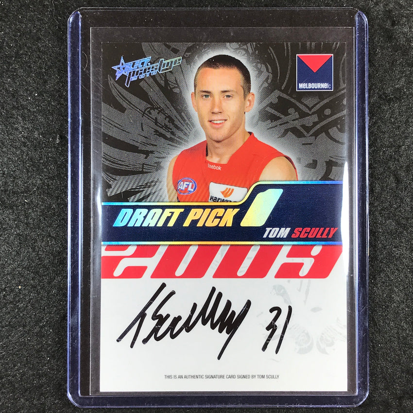 2010 Select AFL Prestige TOM SCULLY Draft Pick Signature Auto 183/400 #DP1
