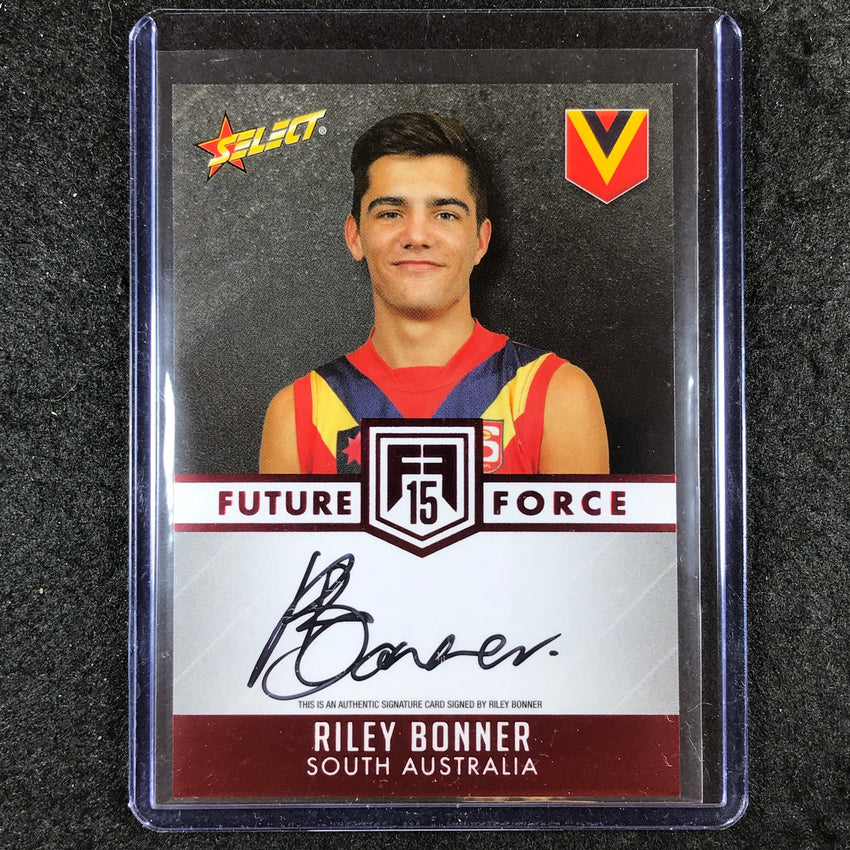 2015 Select AFL Future Force RILEY BONNER Draft Pick Signature Red 016/200 #8